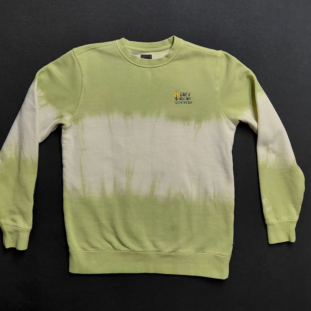 Vans Women's Small " Have A Nice Day" Embroidered Tie Dye Quality Sweatshirt EUC